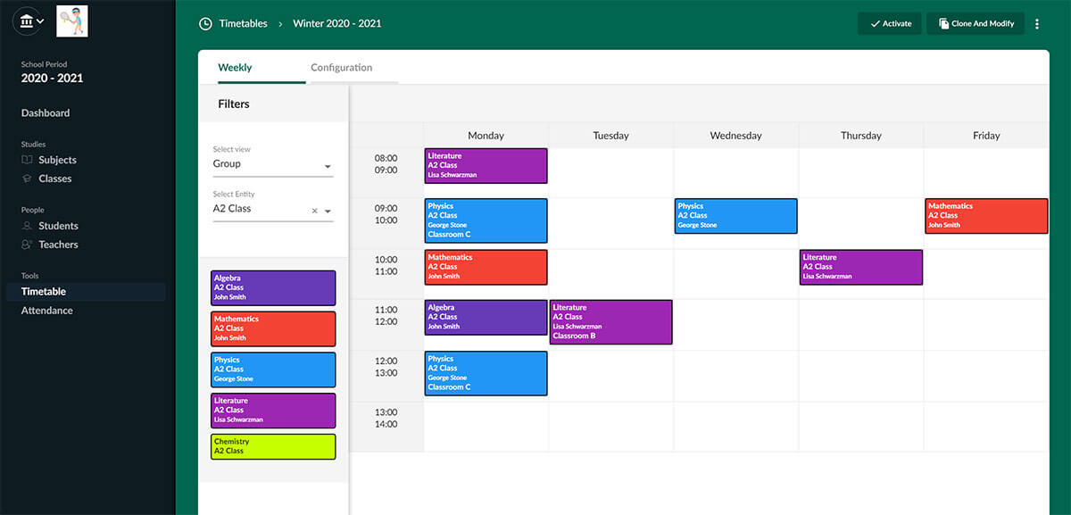 Timetable management