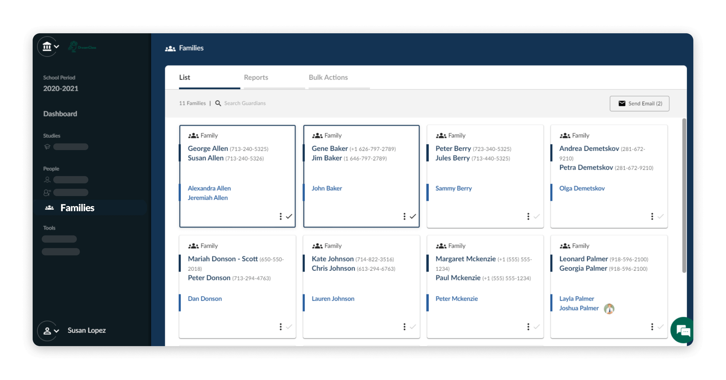 Deactivate multiple enrolled students from the same Family Groups, at once