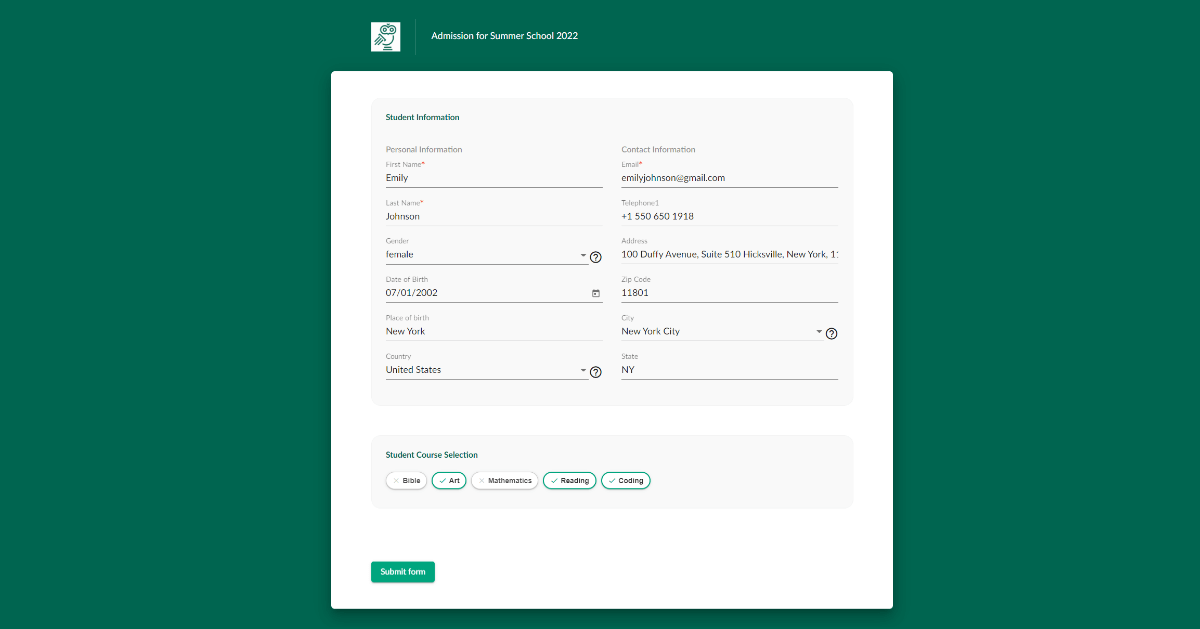 Manage your admissions and timetables