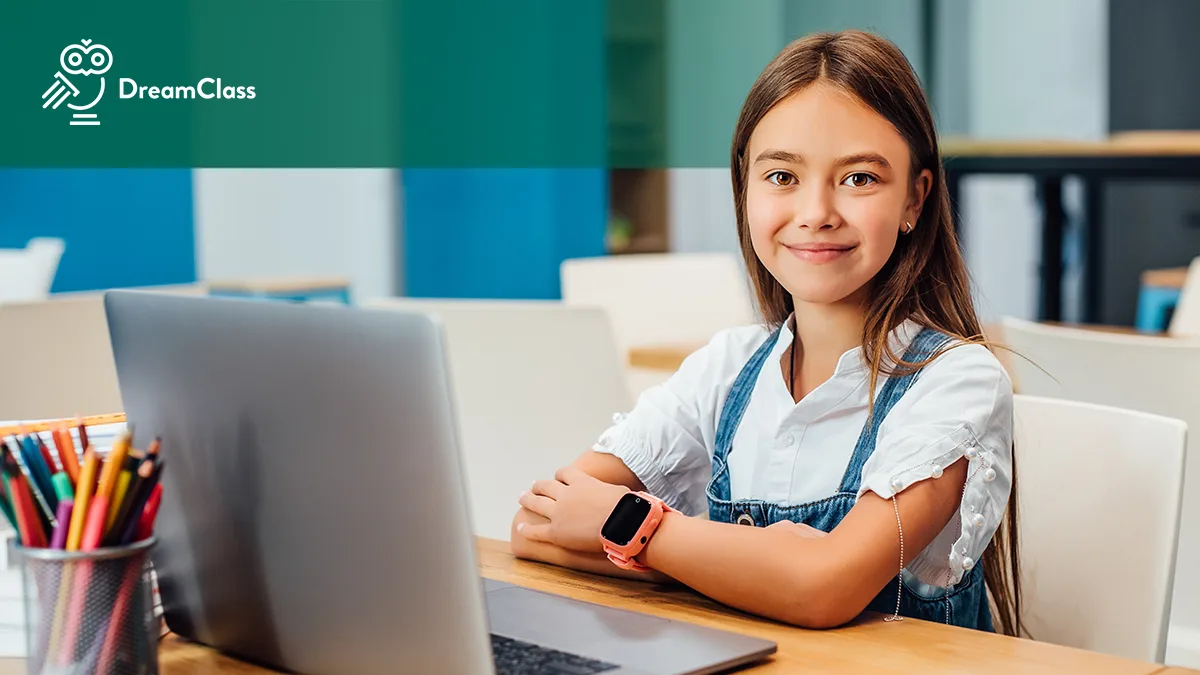 Image of a happy student understanding what school management software offers the best support for remote learning