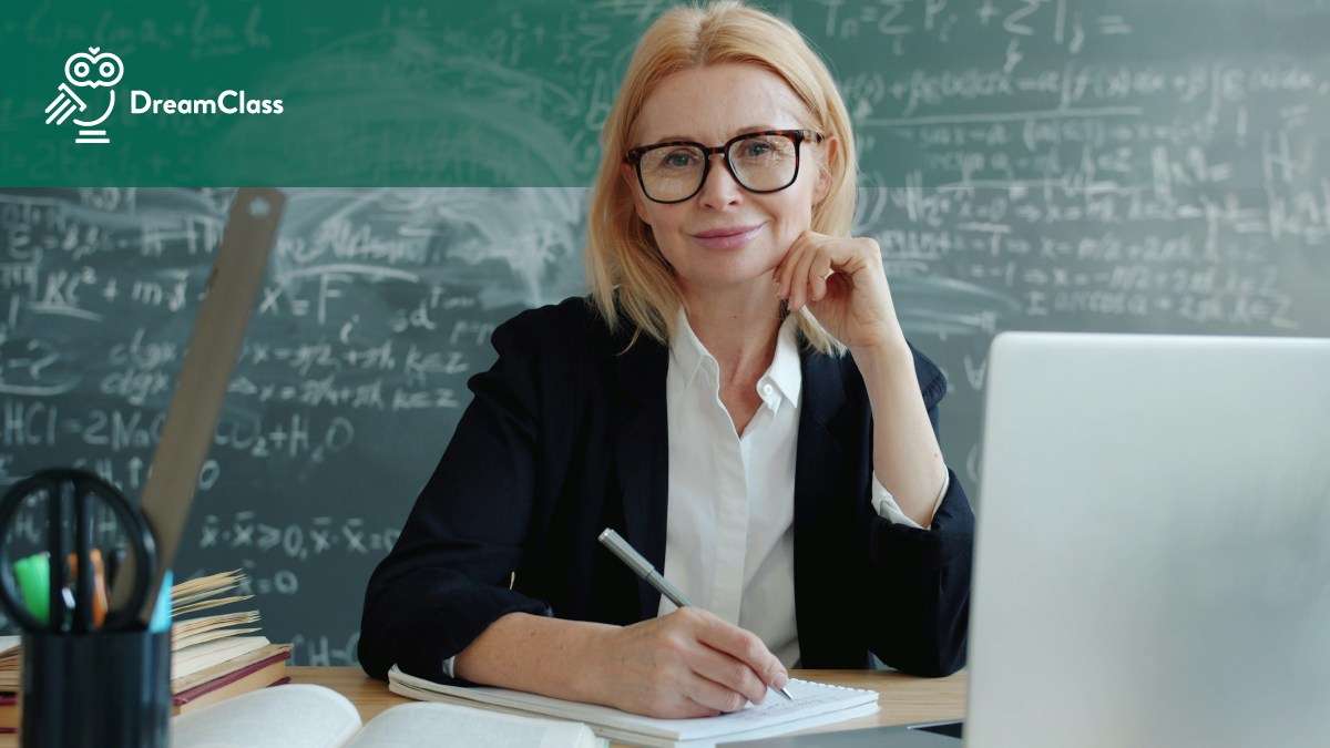 Teacher smiling, knowing what the best SIS for quick setup in educational institutions is