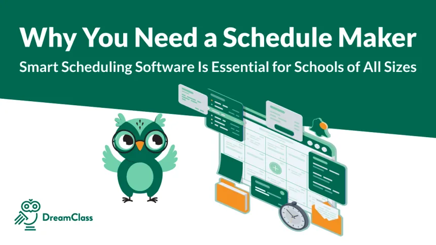 Image of DreamClass showcasing the schedule maker, through the Student Portal in DreamClass