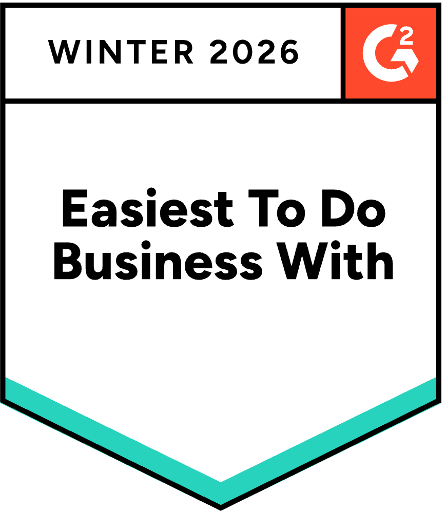 Badge for G2 Easiest to do business with award, for DreamClass