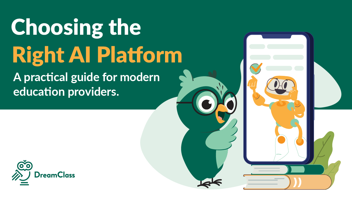 Illustration of DreamClass showcasing AI-driven platforms that help create adaptive learning paths for adult education