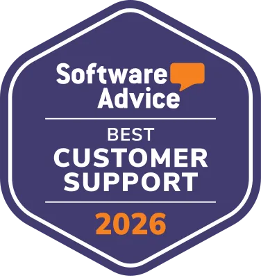 Badge of DreamClass award 2026: Best Customer Support - Software Advice