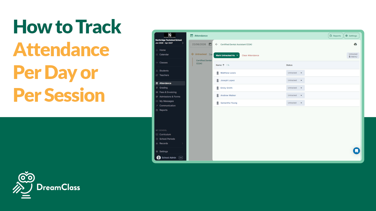 How to Track Attendance in DreamClass